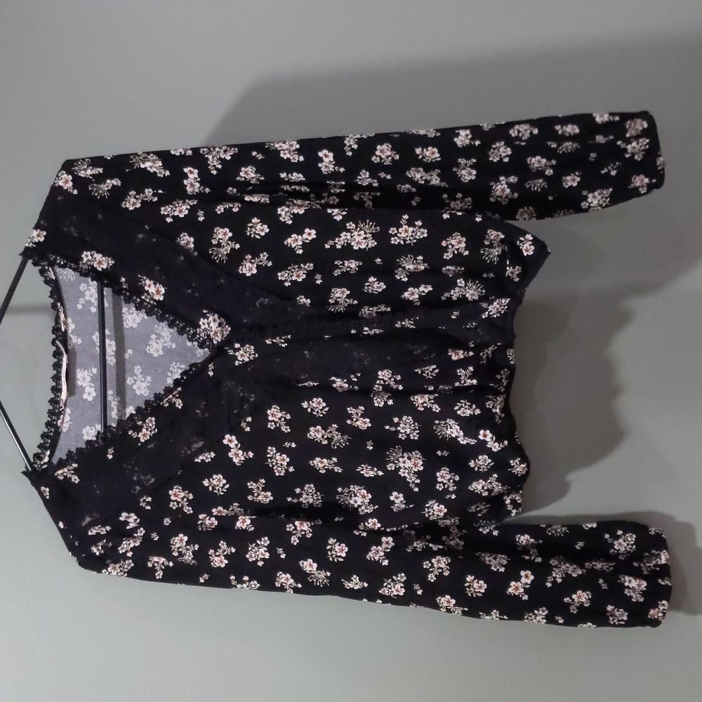 Floral and lace shirt